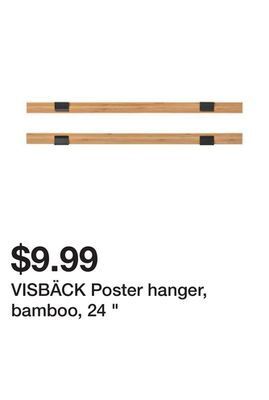 Ikea Visbäck poster hanger, bamboo, 24 " offer