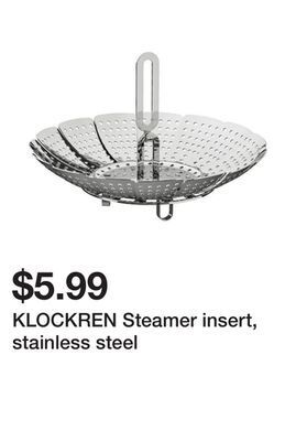 Ikea Klockren steamer insert, stainless steel offer