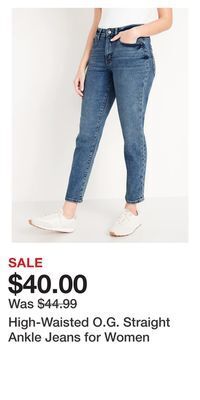 Old Navy High-waisted o.g. straight ankle jeans for women offer