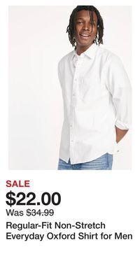 Old Navy Regular-fit non-stretch everyday oxford shirt for men offer