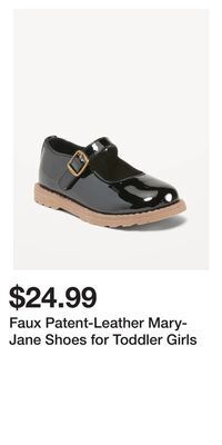 Old Navy Faux patent-leather mary-jane shoes for toddler girls offer