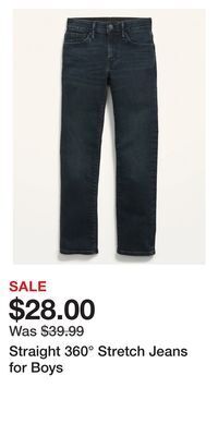 Old Navy Straight 360° stretch jeans for boys offer