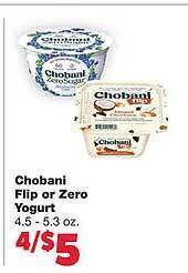 Chobani flip or zero yogurt