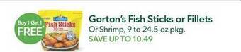 Publix Gorton's fish sticks or fillets offer
