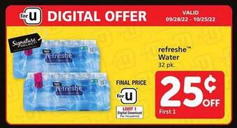 Safeway Refreshe water offer