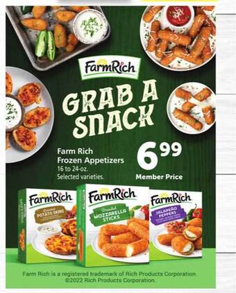 Safeway Farm rich frozen appetizers offer