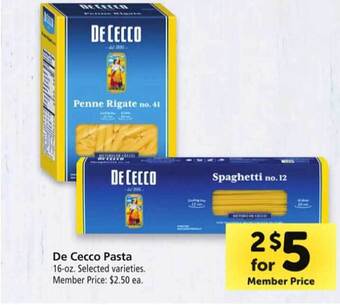 Safeway De cecco pasta offer