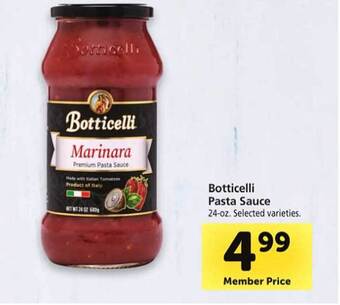 Safeway Botticelli pasta sauce offer