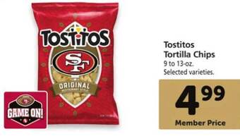 Safeway Tostitos tortilla chips offer