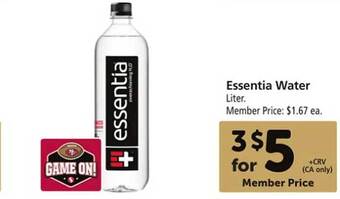 Safeway Essentia water offer