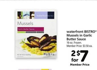 Safeway Waterfront bistro mussels in garlic butter sauce offer