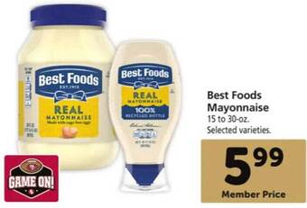 Safeway Best foods mayonnaise offer