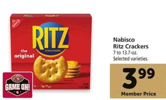Safeway Nabisco ritz crackers offer
