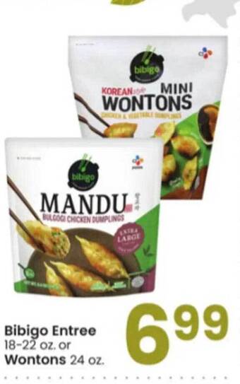Albertsons Bibigo entree or wontons offer