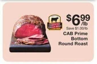 Fairway Store Market Cab prime bottom round roast offer