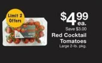 Fairway Store Market Red cocktail tomatoes offer