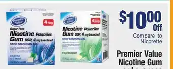 Kinney Drugs Premier value nicotine gum offer