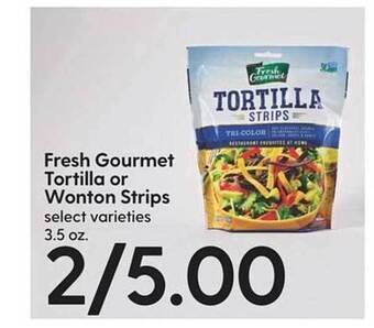 Hy-Vee Fresh gourmet tortilla or wonton strips offer