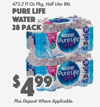 The Food Emporium Pure life water 28 pack offer