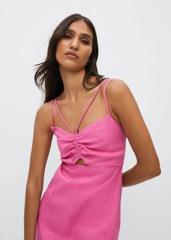 Mango 100% linen dress offer