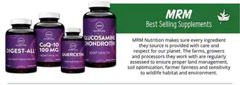 Sprouts Farmers Market Mrm best selling supplements offer