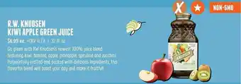 Sprouts Farmers Market R.w. knudsen kiwi apple green juice offer