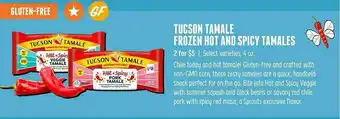 Sprouts Farmers Market Tuscon tamale frozen hot and spicy tamales offer