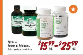 Sprouts Farmers Market Sprouts seasonal wellness offer