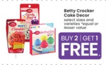 Albertsons Betty crocker cake decor offer
