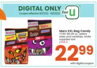 Albertsons Mars xxl bag candy offer