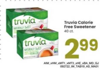 Albertsons Truvia calorie free sweetener offer