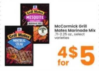 Albertsons Mccormick grill mates marinade mix offer