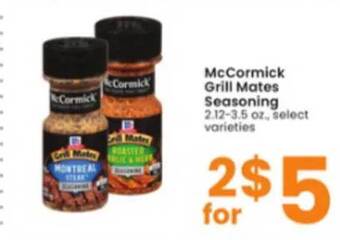 Albertsons Mccormick grill mates seasoning offer