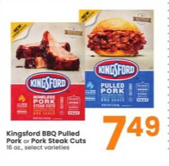 Albertsons Kingsford bbq pulled pork or pork steak cuts offer