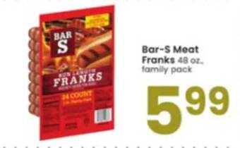 Albertsons Bar-s meat franks offer
