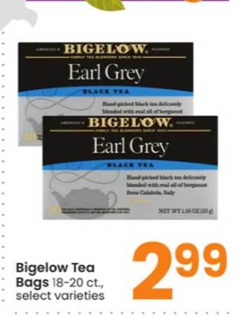 Albertsons Bigelow tea bags offer