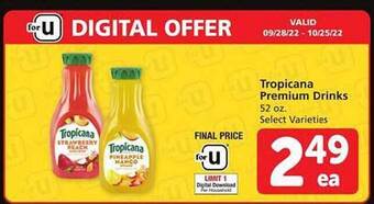 Safeway Tropicana premium drinks offer