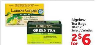Safeway Bigelow tea bags offer