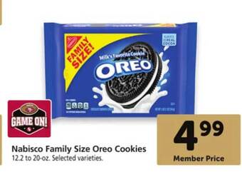 Safeway Nabisco family size oreo cookies offer