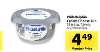 Safeway Philadelphia cream cheese tub offer
