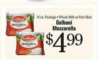 Morton Williams Galbani mozzarella offer
