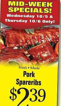 Morton Williams Pork spareribs offer