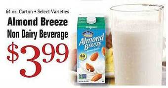 Morton Williams Almond breeze non dairy beverage offer