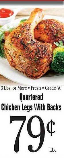 Morton Williams Quartered chicken legs with backs offer