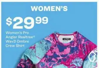Academy Women's Pro Angler Realtree Wav3 Ombre Crew Shirt offer