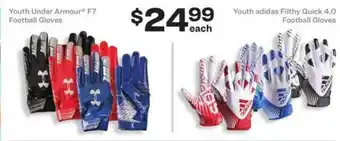Academy Youth Under Armour F7 Football Gloves Youth Adidas Filthy Quick 4.0 Football Gloves offer