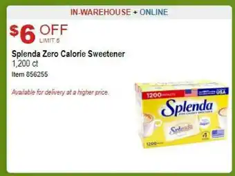 Costco Splenda Zero Calorie Sweetener offer