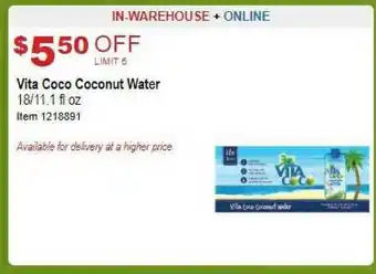 Costco Vita Coco Coconut Water offer