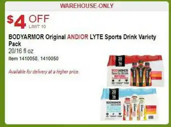 Costco Boyarmor Original And Or Lyte Sports Drink Variety Pack offer