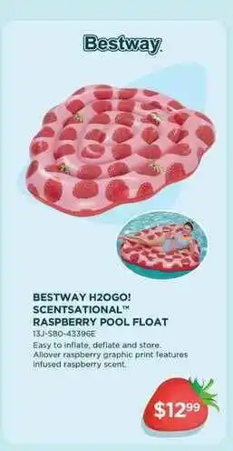 Curacao Bestway H2ogo! Scentsational Raspberry Pool Float offer